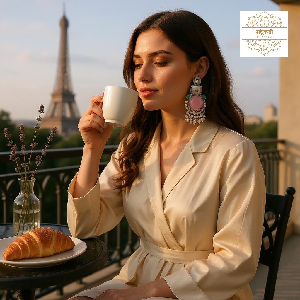 Blush Royal Chandbali Earrings