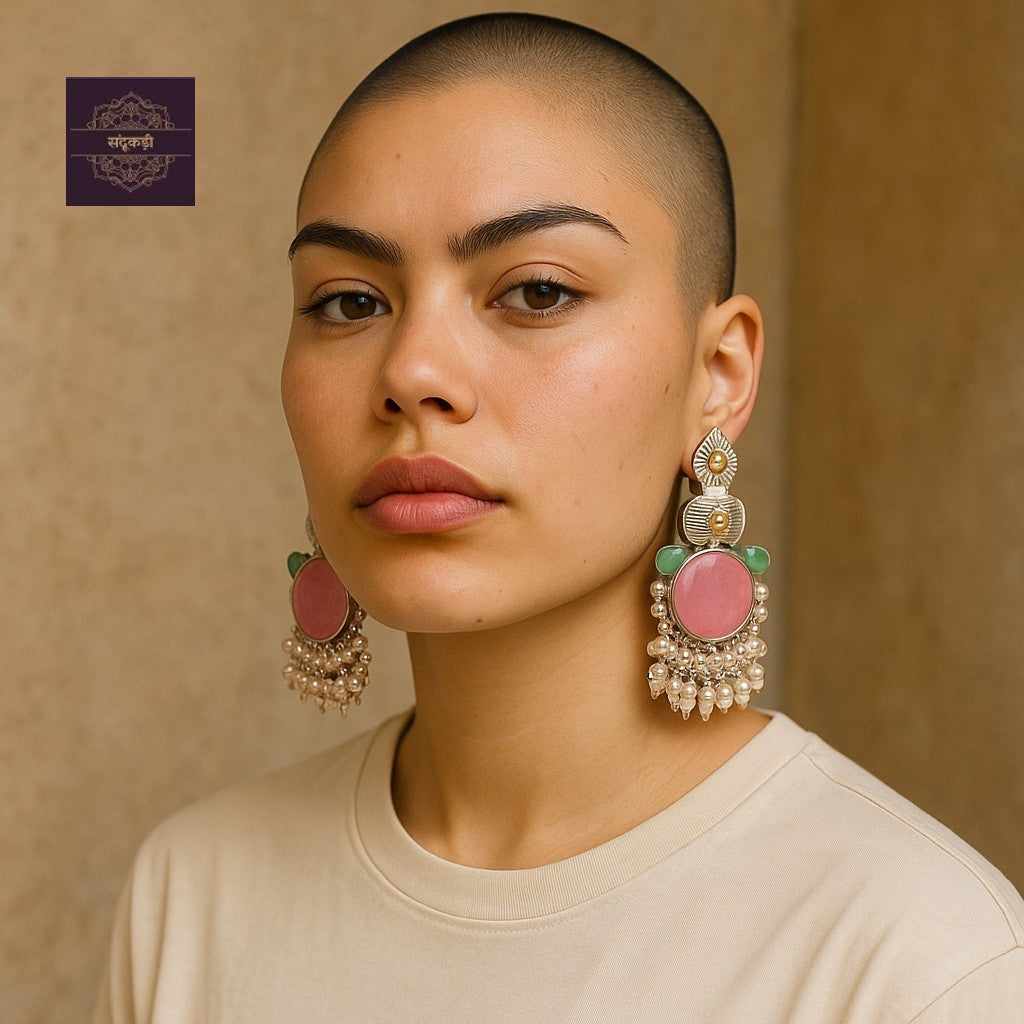 Blush Royal Chandbali Earrings