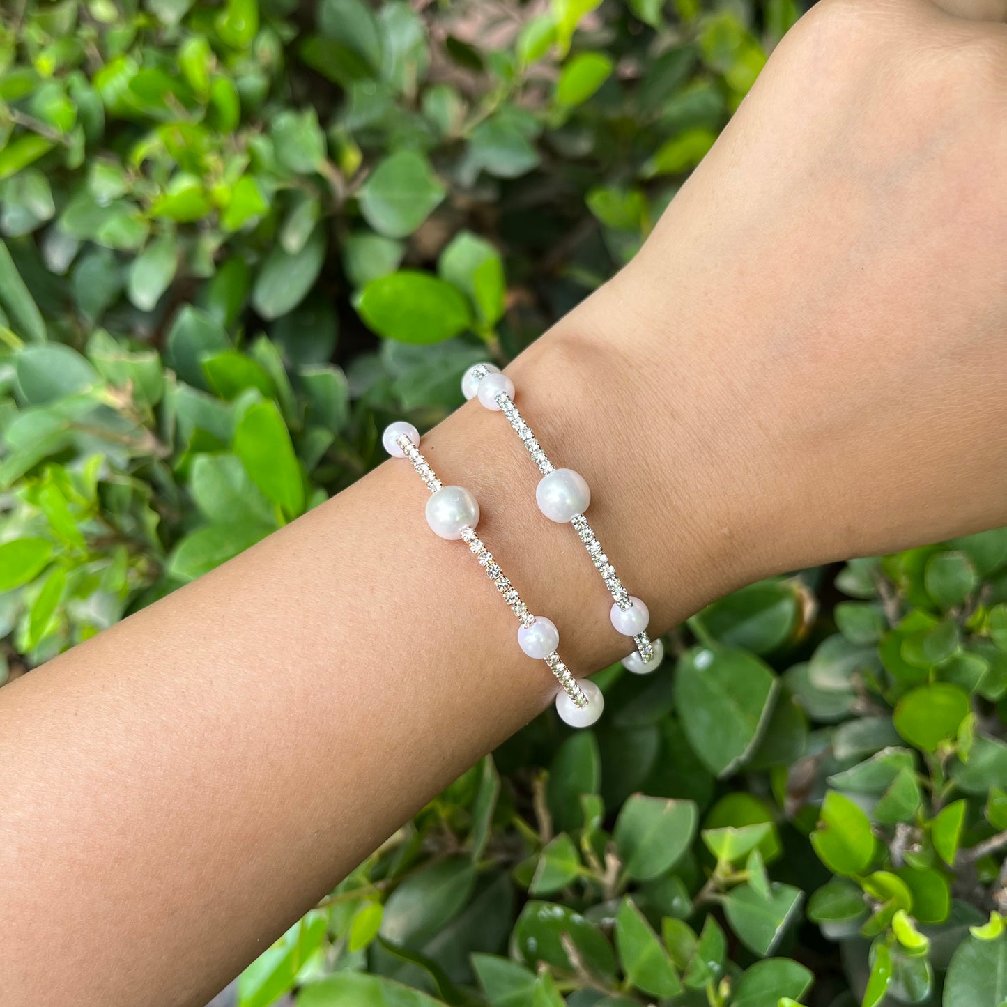 Pearly Swaroski Adjustable Bhabhi Rakhi Bracelet