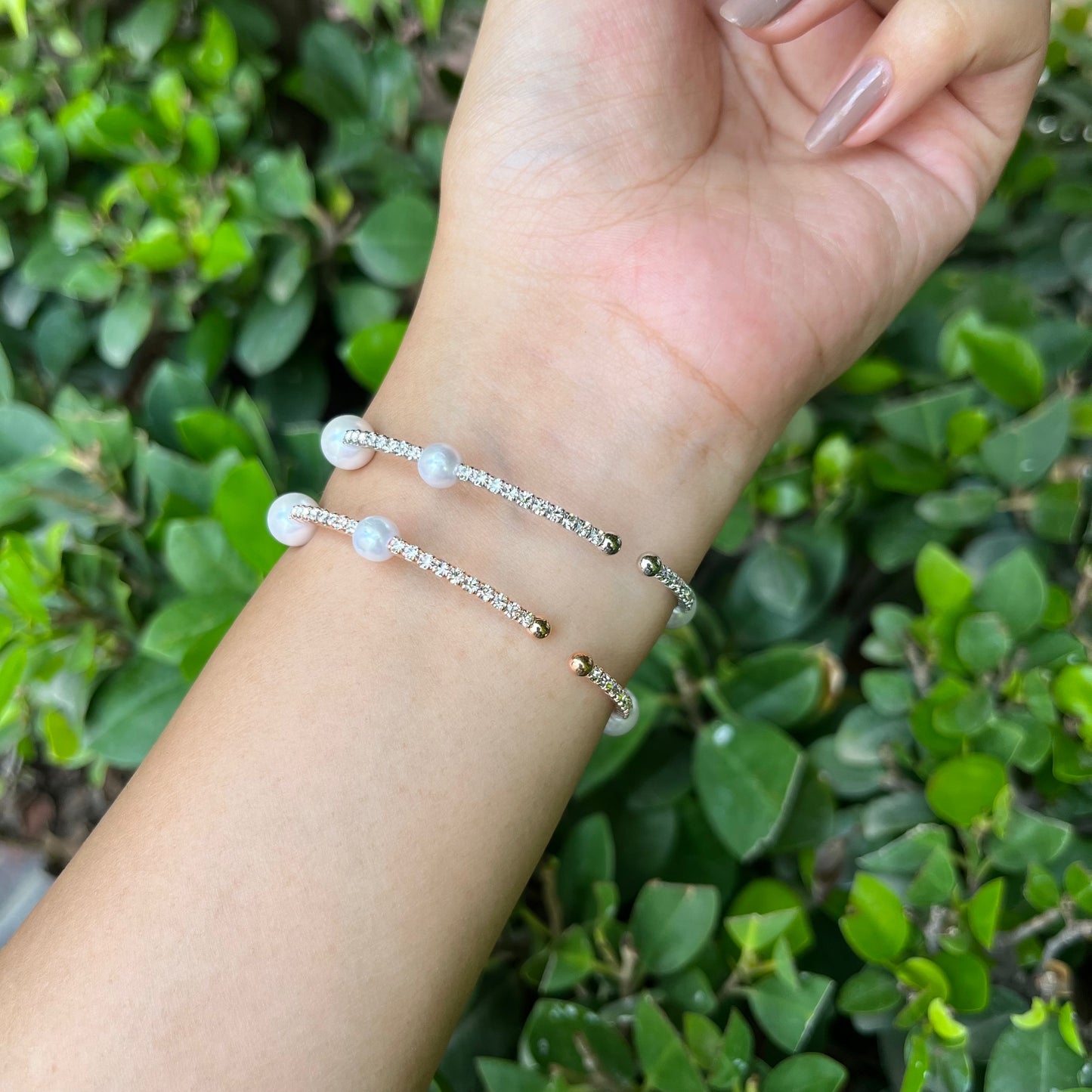 Pearly Swaroski Adjustable Bhabhi Rakhi Bracelet