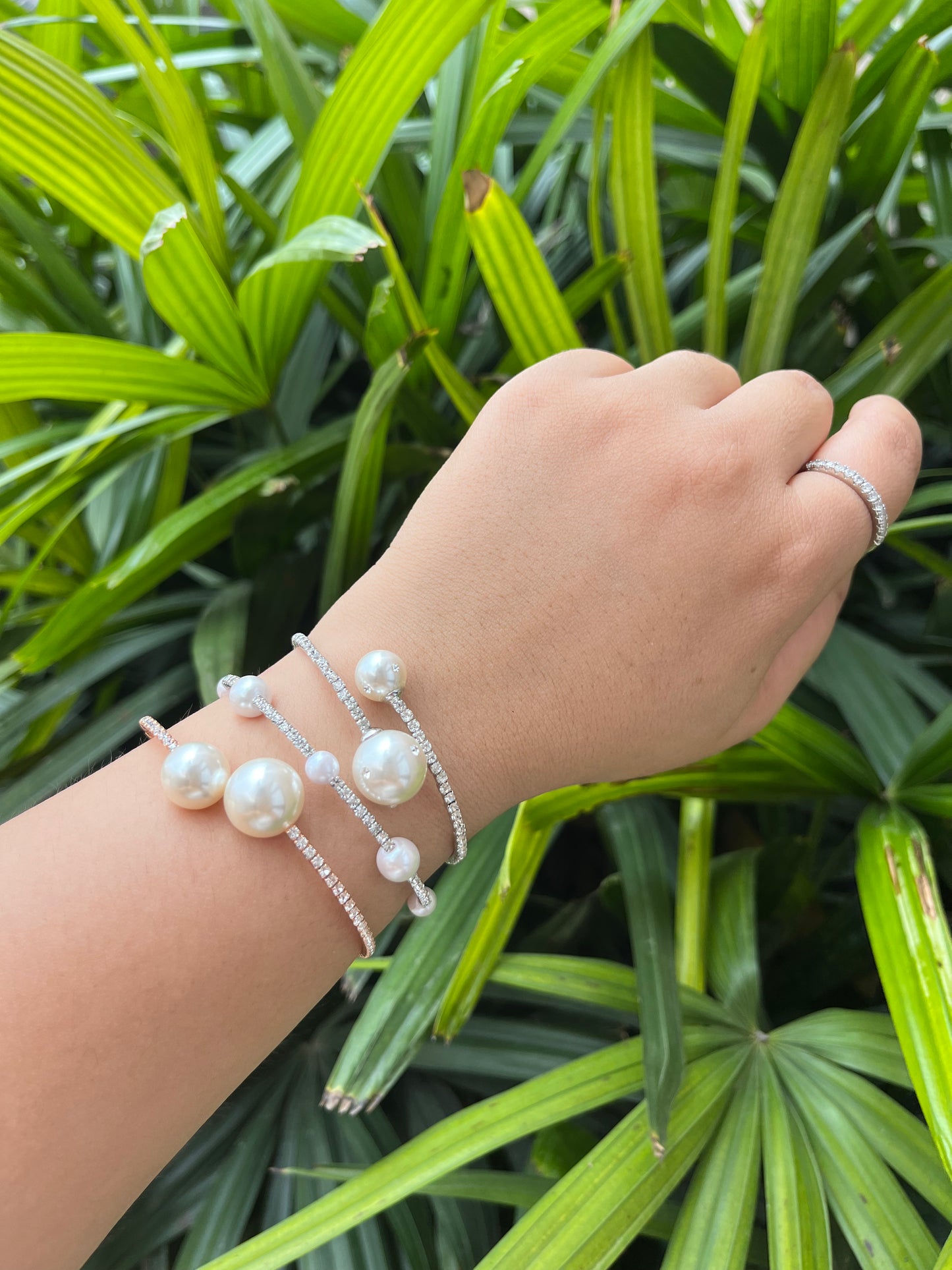 Pearly Swaroski Adjustable Bhabhi Rakhi Bracelet