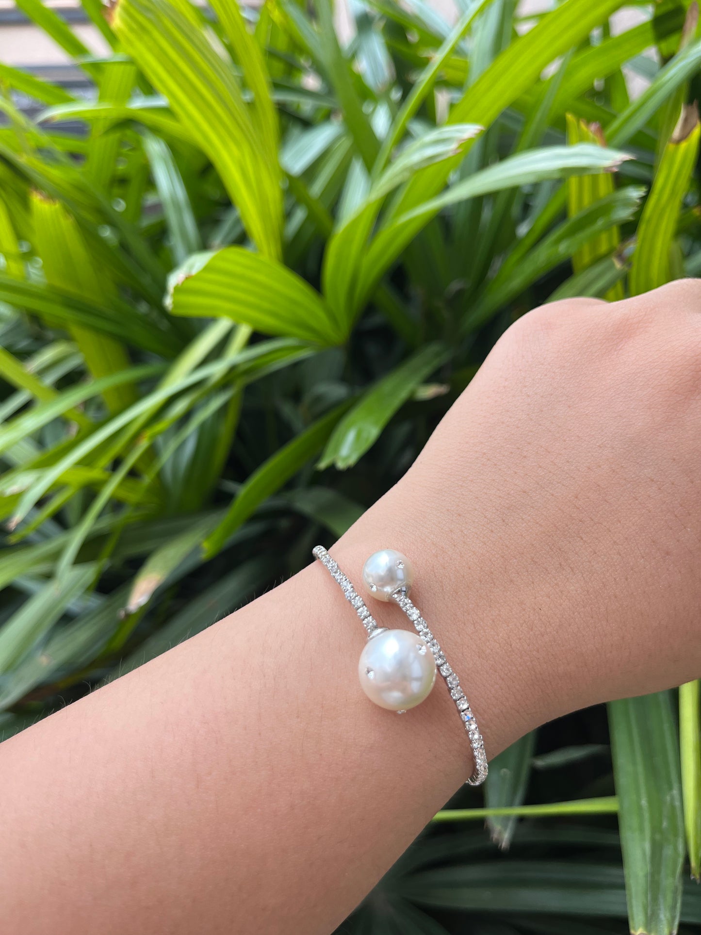 Pearly Swaroski Adjustable Bhabhi Rakhi Bracelet