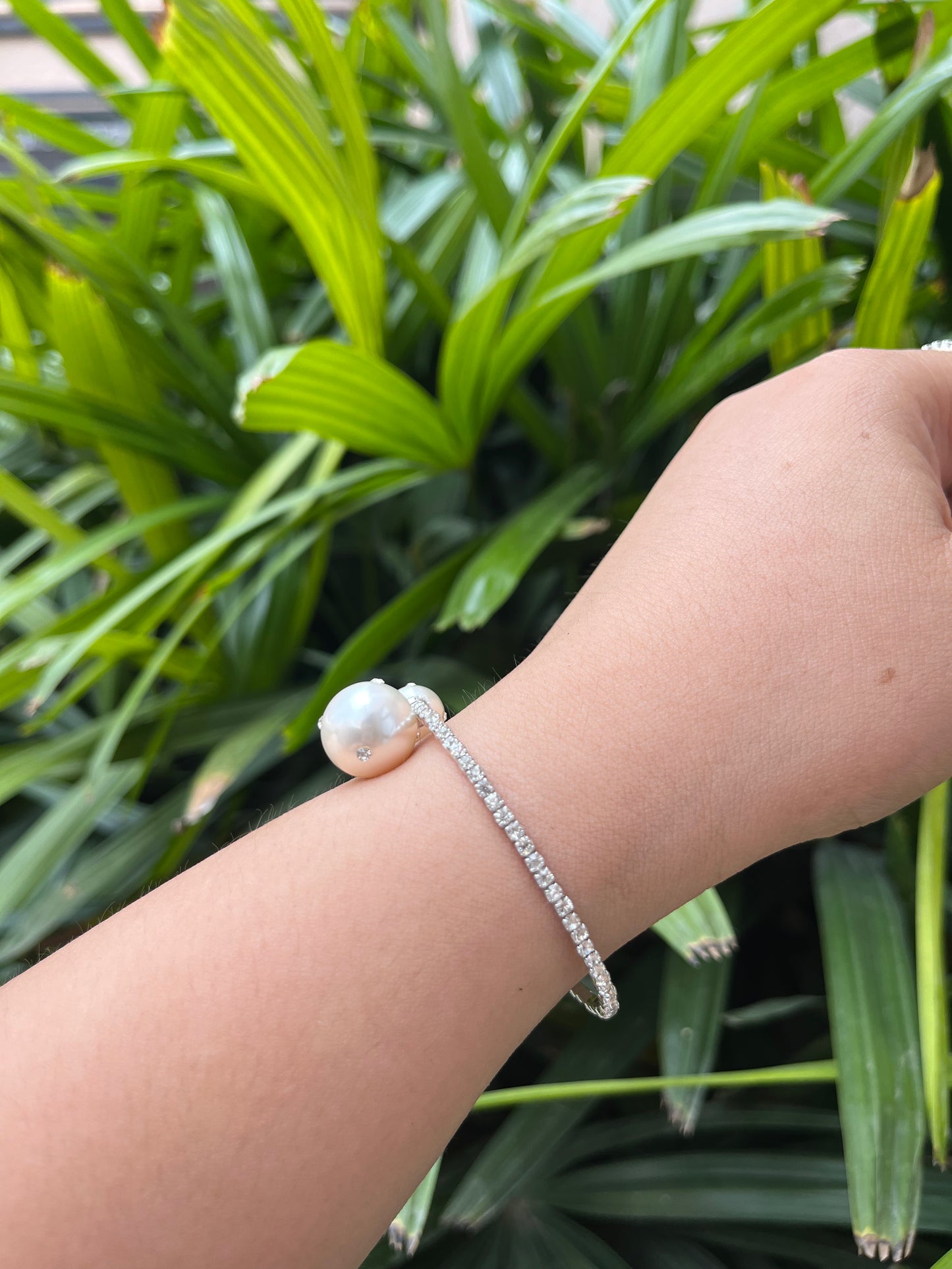 Pearly Swaroski Adjustable Bhabhi Rakhi Bracelet