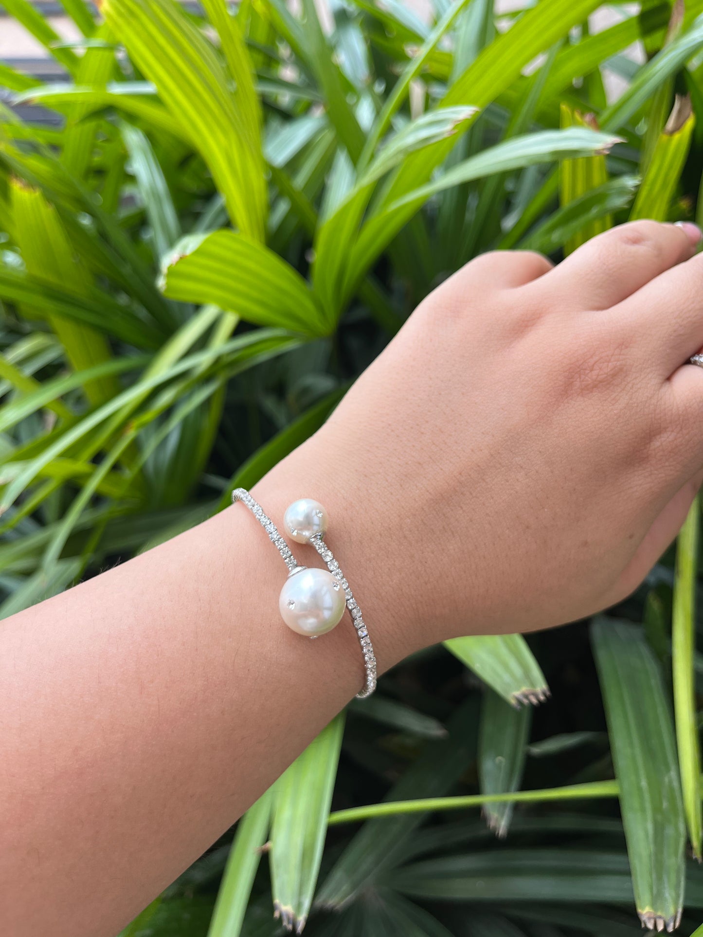 Pearly Swaroski Adjustable Bhabhi Rakhi Bracelet