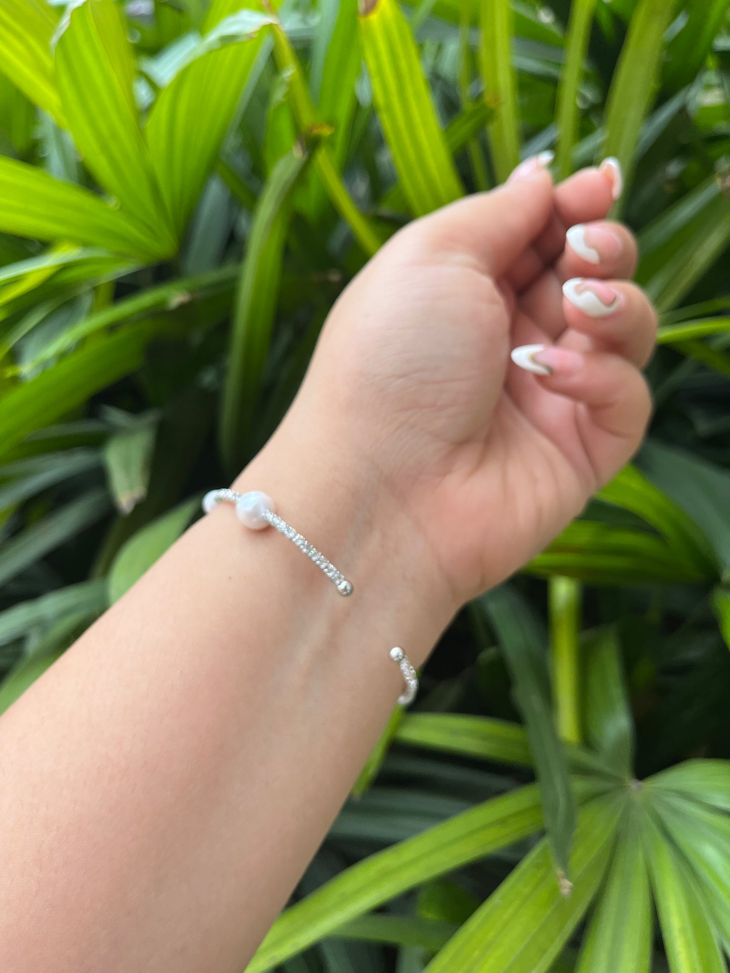Pearly Swaroski Adjustable Bhabhi Rakhi Bracelet