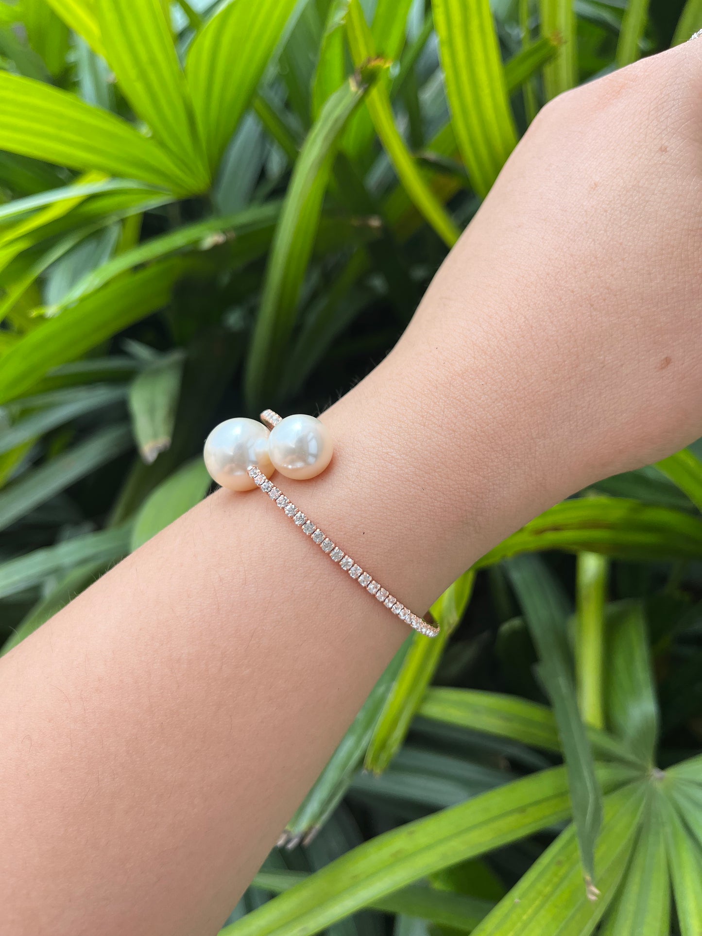 Pearly Swaroski Adjustable Bhabhi Rakhi Bracelet