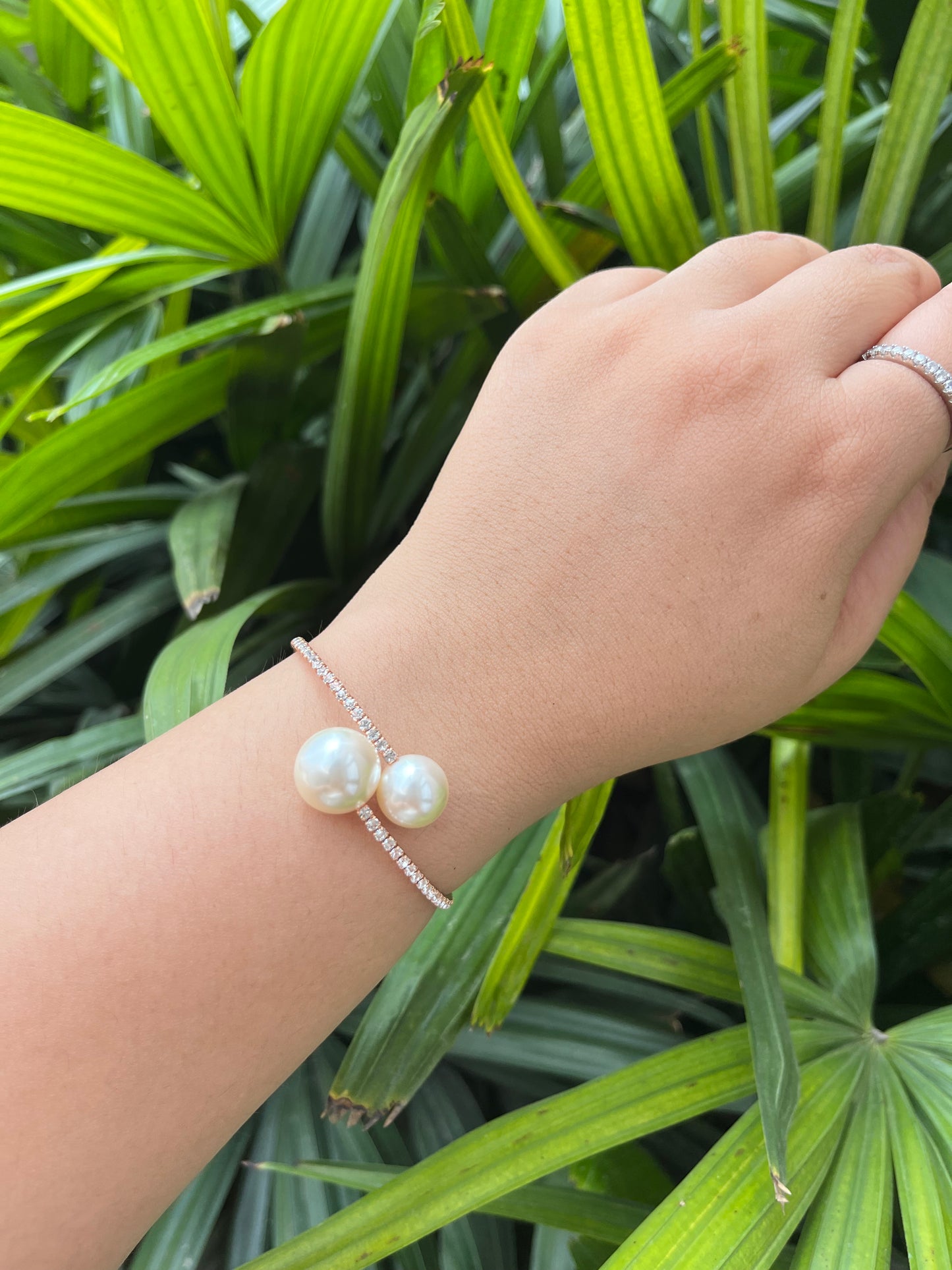 Pearly Swaroski Adjustable Bhabhi Rakhi Bracelet
