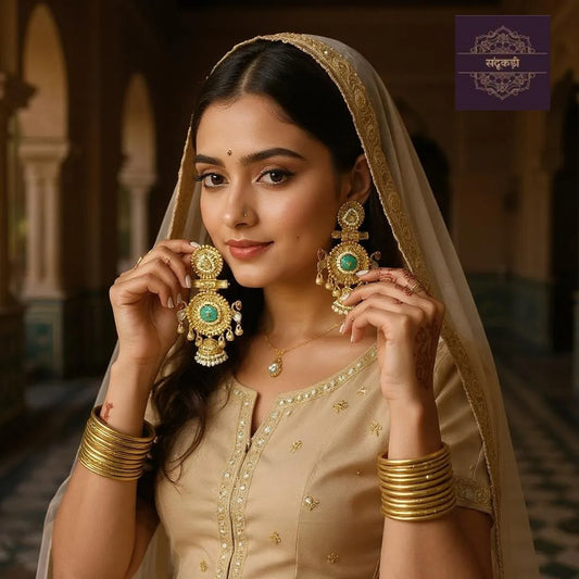 Nayantara Kundan Jhumka Earrings