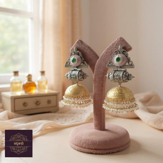 “Rajsi Roop Temple Jhumkas” – Heritage Revival Collection