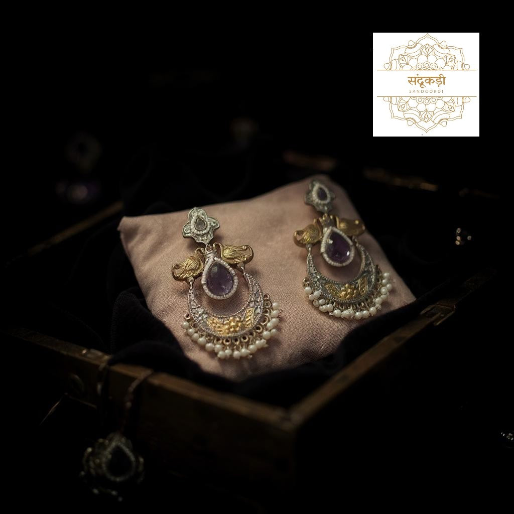 “Amara” Dual-Toned Chandbali