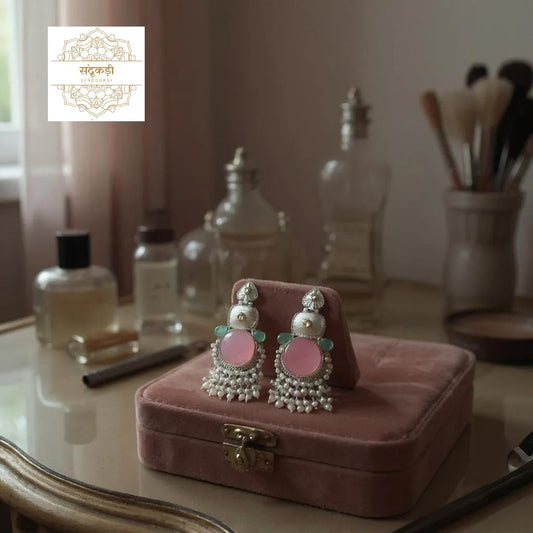 Blush Royal Chandbali Earrings