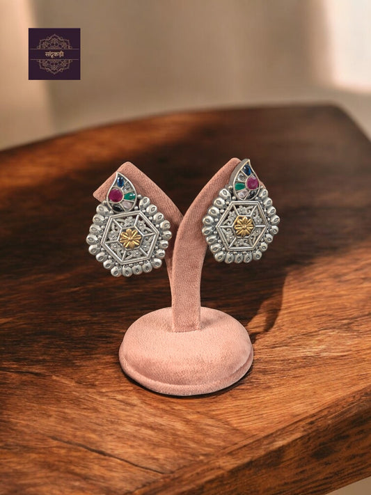 Navratna Mandala Studs