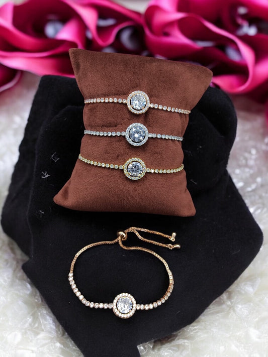 Halo Crown Adjustable Rakhi Bracelet
