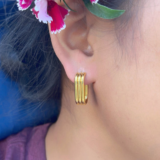Monsoon Tri Rectangle Earrings
