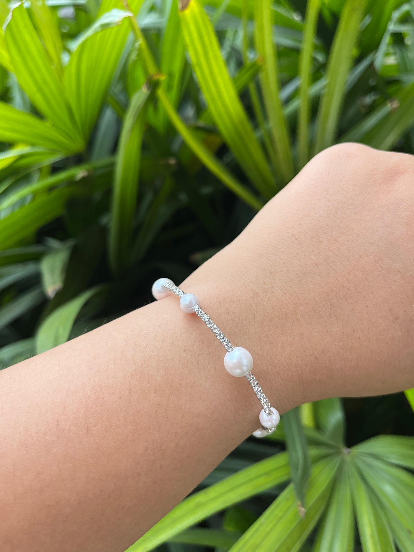 Pearly Swaroski  Adjustable Bhabhi Rakhi Bracelet